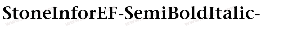 StoneInforEF-SemiBoldItalic字体转换