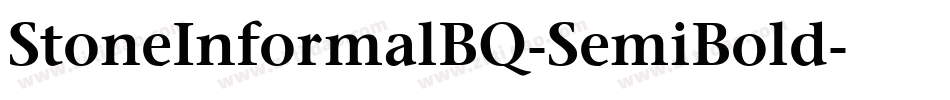StoneInformalBQ-SemiBold字体转换