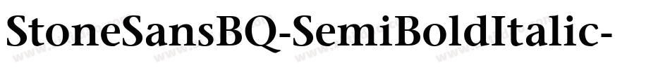 StoneSansBQ-SemiBoldItalic字体转换