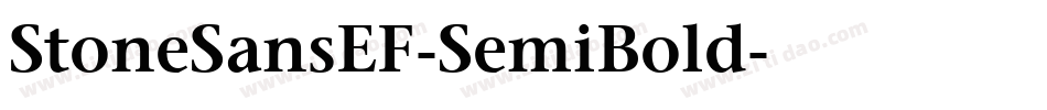 StoneSansEF-SemiBold字体转换