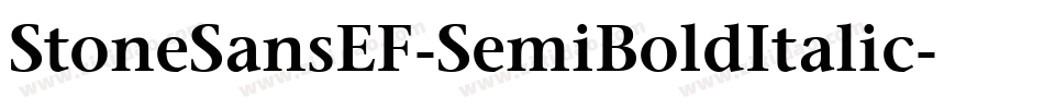 StoneSansEF-SemiBoldItalic字体转换