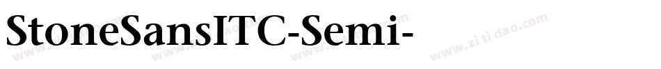 StoneSansITC-Semi字体转换