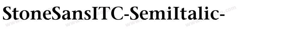 StoneSansITC-SemiItalic字体转换