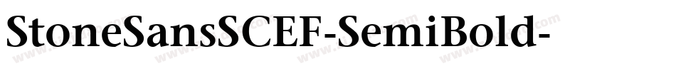 StoneSansSCEF-SemiBold字体转换