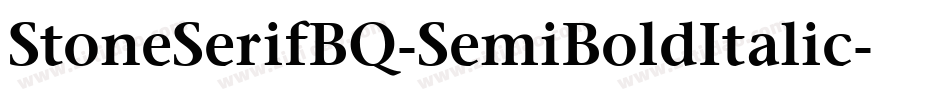 StoneSerifBQ-SemiBoldItalic字体转换
