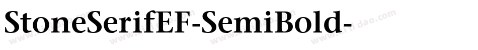 StoneSerifEF-SemiBold字体转换
