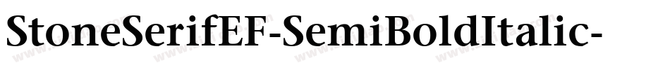 StoneSerifEF-SemiBoldItalic字体转换