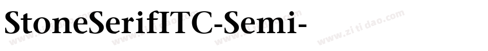StoneSerifITC-Semi字体转换