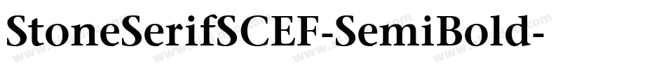 StoneSerifSCEF-SemiBold字体转换