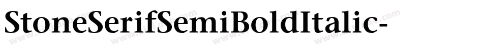 StoneSerifSemiBoldItalic字体转换