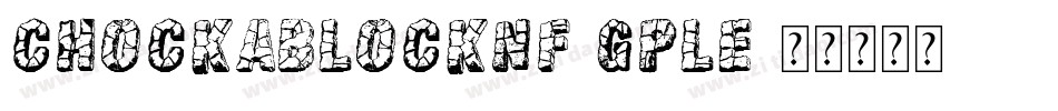 ChockABlockNf-gplE字体转换