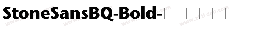 StoneSansBQ-Bold字体转换