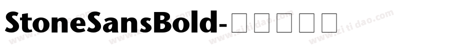 StoneSansBold字体转换