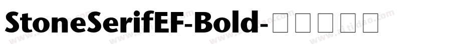 StoneSerifEF-Bold字体转换