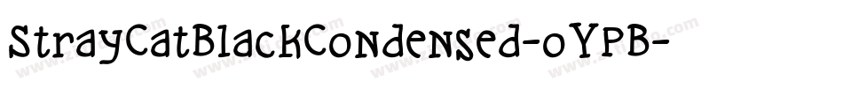 StrayCatBlackCondensed-oYPB字体转换