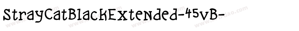 StrayCatBlackExtended-45vB字体转换