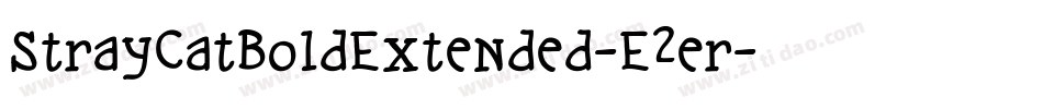 StrayCatBoldExtended-E2er字体转换