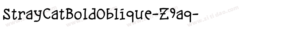StrayCatBoldOblique-Z9aq字体转换