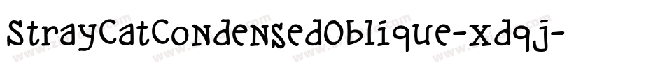 StrayCatCondensedOblique-xdqj字体转换