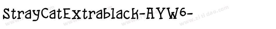 StrayCatExtrablack-AYW6字体转换