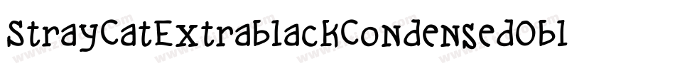 StrayCatExtrablackCondensedOblique-VBJy字体转换