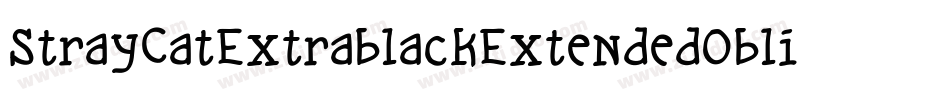 StrayCatExtrablackExtendedOblique-Gwea字体转换