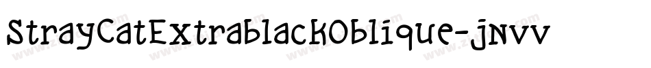 StrayCatExtrablackOblique-jnvv字体转换