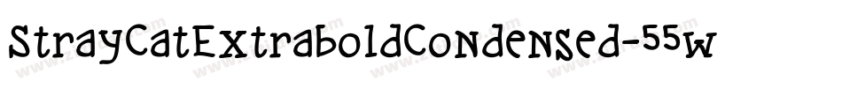 StrayCatExtraboldCondensed-55wz字体转换