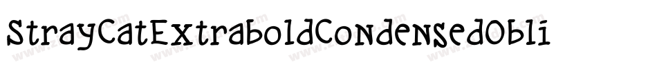 StrayCatExtraboldCondensedOblique-6576字体转换