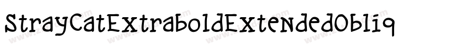 StrayCatExtraboldExtendedOblique-95P5字体转换