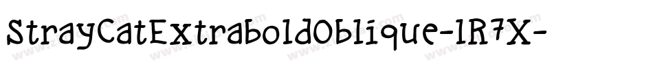 StrayCatExtraboldOblique-lR7X字体转换