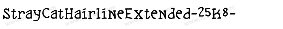 StrayCatHairlineExtended-25K8字体转换