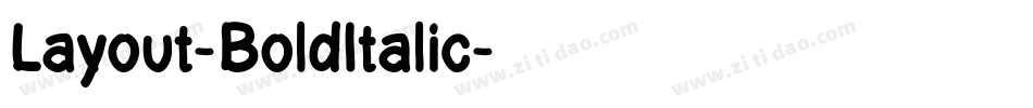 Layout-BoldItalic字体转换