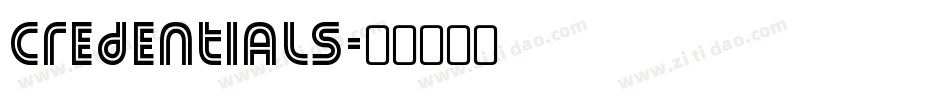 credentials字体转换
