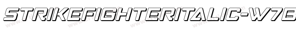 StrikeFighterItalic-w7B8字体转换