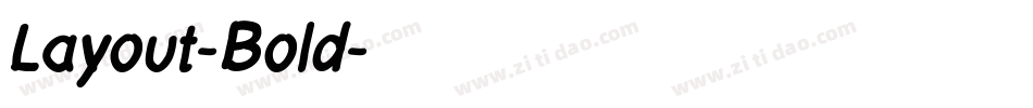 Layout-Bold字体转换