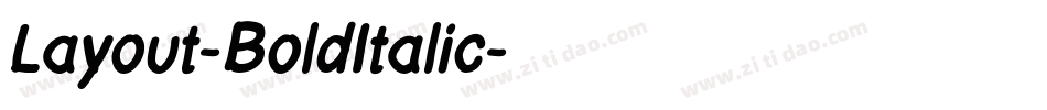 Layout-BoldItalic字体转换