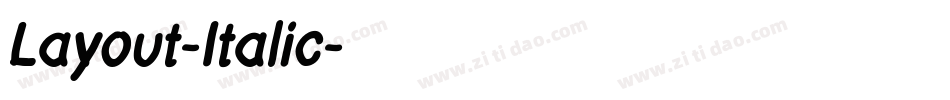 Layout-Italic字体转换