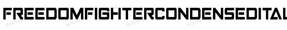 FreedomFighterCondensedItalic-9w4K字体转换
