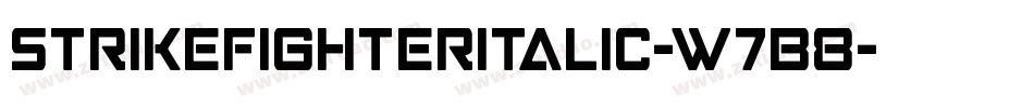 StrikeFighterItalic-w7B8字体转换