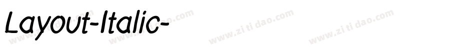 Layout-Italic字体转换