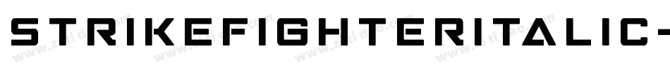 StrikeFighterItalic-w7B8字体转换