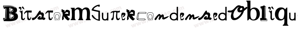 BitstormSupercondensedOblique-75LE字体转换