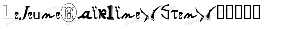 LeJeuneHairline-Sten字体转换