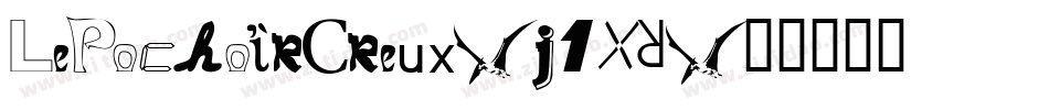LePochoirCreux-j1XR字体转换