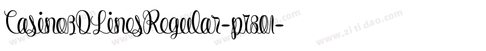 Casino3DLinesRegular-p7801字体转换