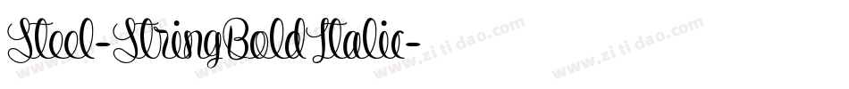 Steel-StringBoldItalic字体转换