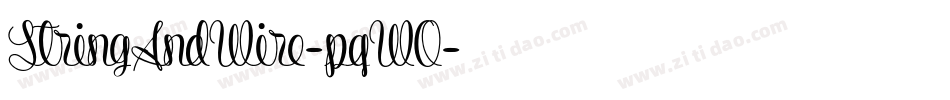 StringAndWire-pqWO字体转换