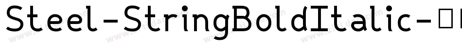 Steel-StringBoldItalic字体转换