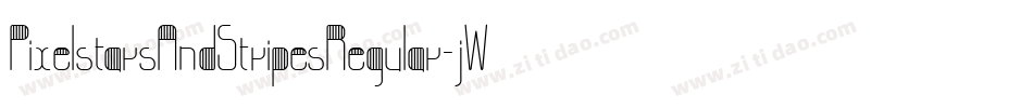 PixelstarsAndStripesRegular-jWOO字体转换